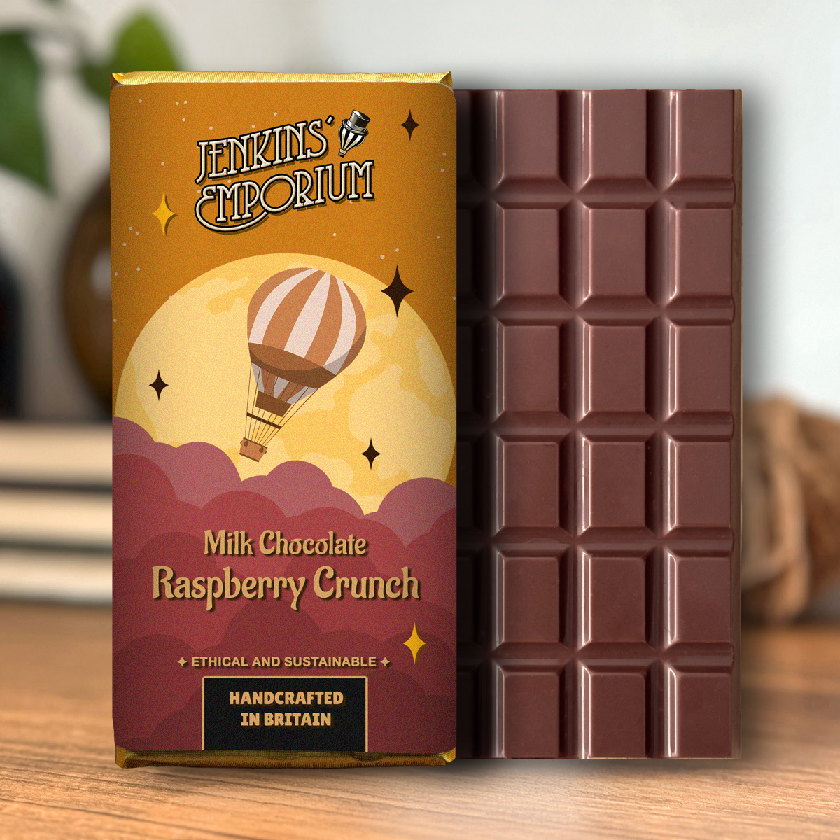 Raspberry Crunch Milk Chocolate Bar