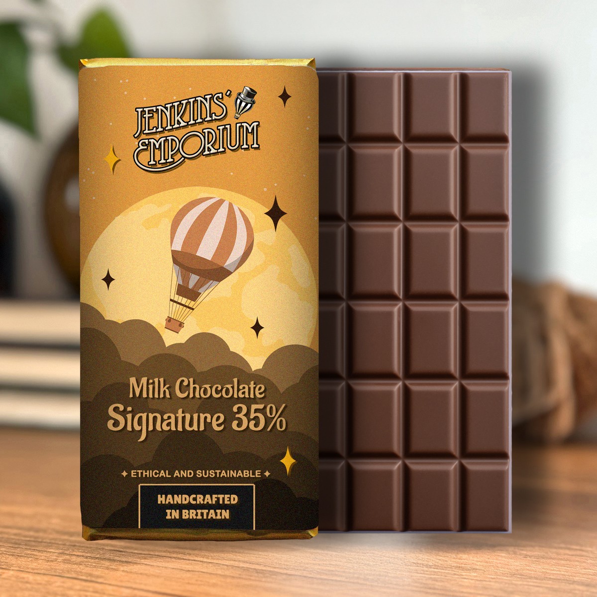 A milk chocolate bar