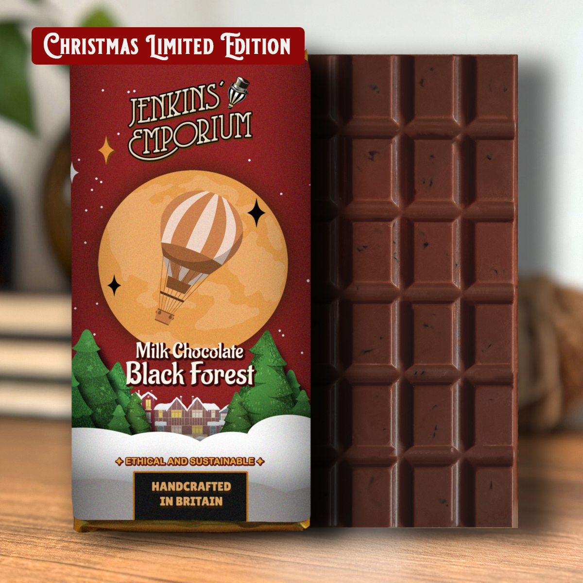 Black Forest Milk Chocolate Bar